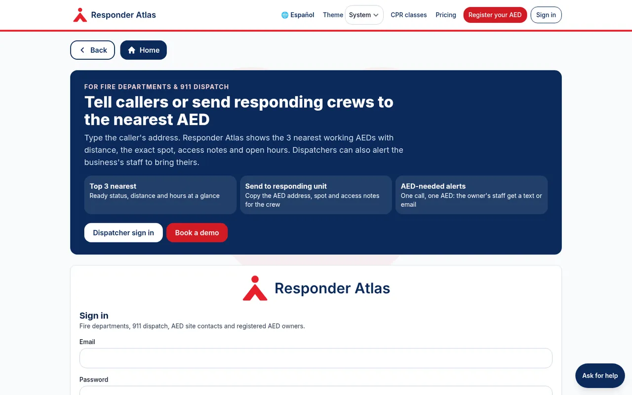 Responder Atlas on desktop